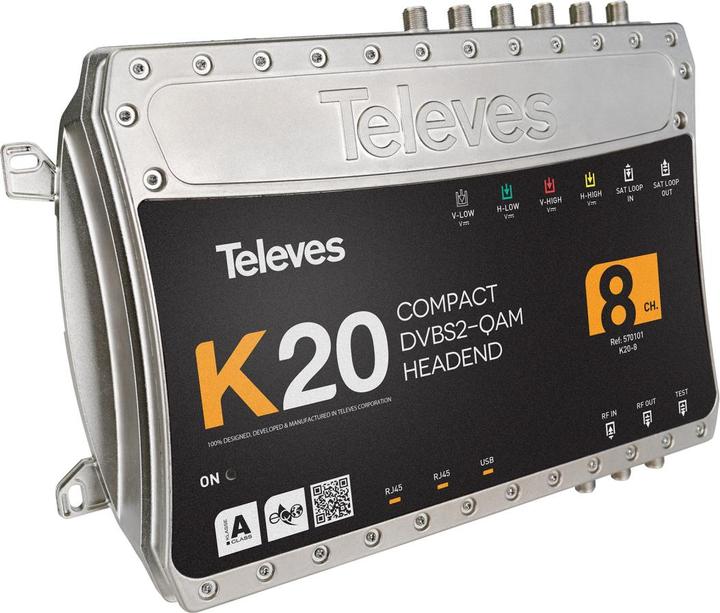 Immagine prodotto Televes K20-8 Centrale compatta a 8 transponder, DVB-S2 in QAM 57010
