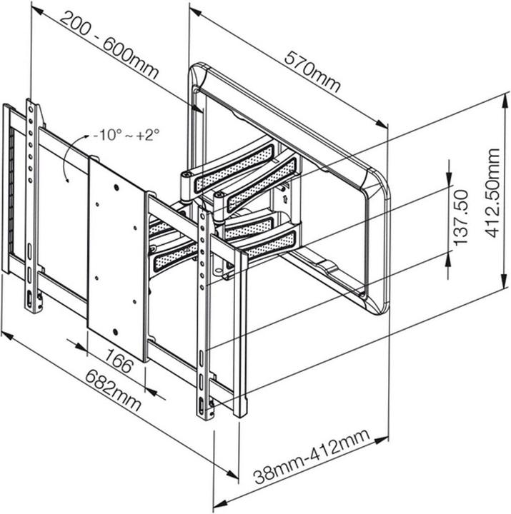 Immagine prodotto Titan Bfmo 8060 (Muro, 85", 45 kg)