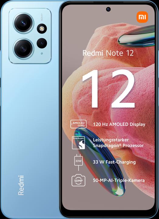 Actual product image Xiaomi Redmi Note 12 (128 GB, Ice Blue, 6.67", Dual SIM, 50 Mpx, 4G)
