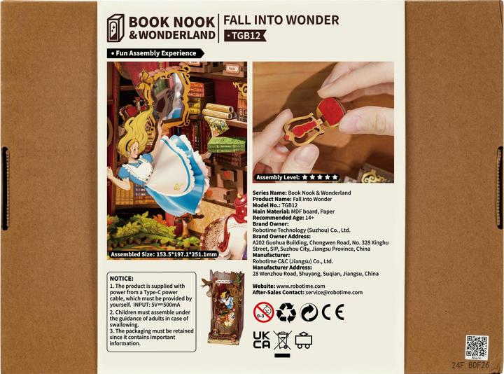 Actual product image Robotime Bausatz Alice im Wunderland, Modell Art: Book Nook
