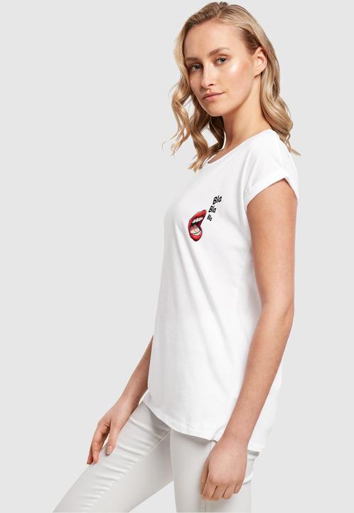 Actual product image Merchcode Ladies Bla Bla Bla Comic Extended Shoulder Tee - 112883 (4XL)
