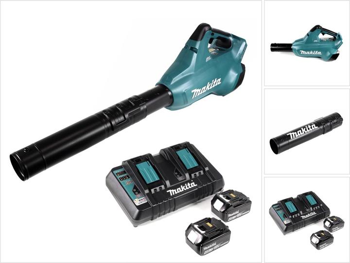 Productafbeelding Makita DUB 362 PM Soffiatore a batteria 36V (2x18V) + 2x accu 4,0 Ah + Caricabatterie doppio (Oplaadbare batterij, Bladblazer)