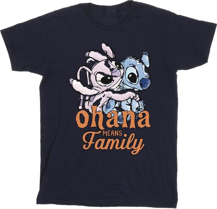 Disney Lilo And Stitch Ohana Angel Hug TShirt (XXL)