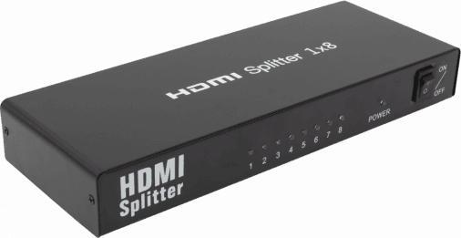 Actual product image Sbox HDMI Splitter 1x8 HDMI-1.4 HDMI-8