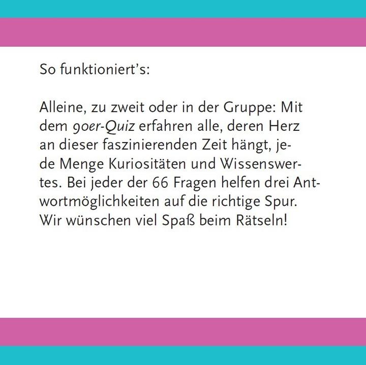 Produktbild Das 90er Quiz (Deutsch)
