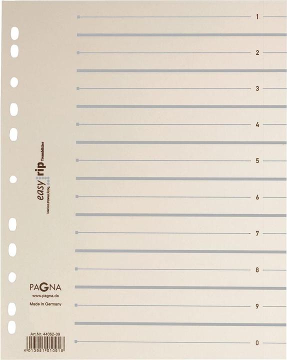 Immagine prodotto Pagna Divisori Easy Rip 1-0 beige, 100 pezzi.
