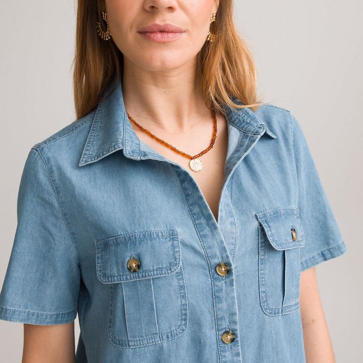 Produktbild Anne Weyburn Gerades Jeanskleid mit kurzen Ärmeln (50)