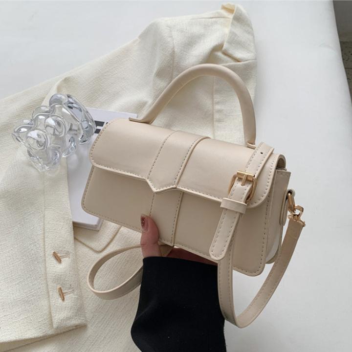 Immagine prodotto Only-Bags.Store Borsa a tracolla strutturata in tinta unita, borsa con manico superiore in tinta unita, borsa in