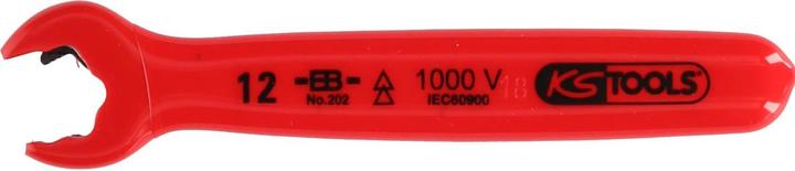 Produktbild KS Tools Ratschen-Maulschlüssel mit Schutzisolierung, 15° Gabelstellung, 12 mm (12 mm)