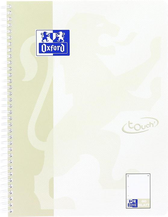 Image du produit Oxford TOUCH A4+ 400132395 pointillé, pierre claire 80 feuilles (A4+, Pointillés, Couverture rigide)