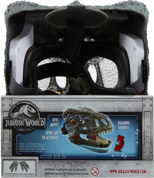 Produktbild Mattel Games Jurassic World Velociraptor Blue Deluxe Maske mit Geräuschen