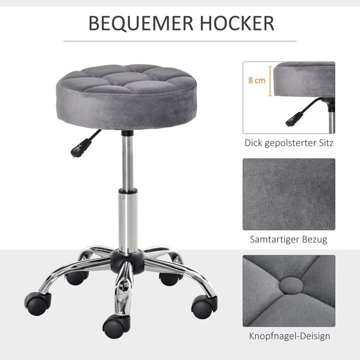 Image du produit Homcom Tabouret de salon réglable en hauteur