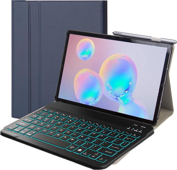 Produktbild Lobwerk 2in1 Keyboard Cover für Samsung Galaxy Tab S5e T720 T725 Case Tastatur Schutz Hülle Blau