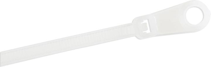 Image du produit StarTech 15cm(6") Cable Ties with Mounting Hole, 3mm(1/8") wide, 40mm(1-1/2") Bundle Dia. (Serre-câbles en plastique, 172 mm, 100 pcs)