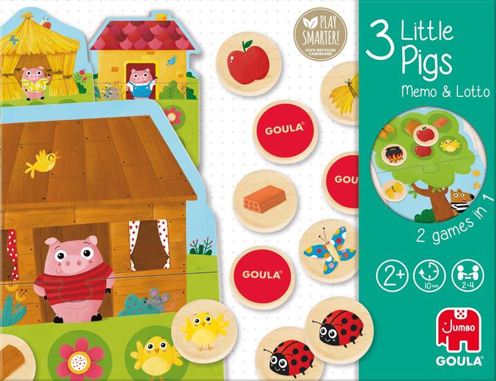 Produktbild Jumbo 3 Little Pigs Memo&Loto (Deutsch)