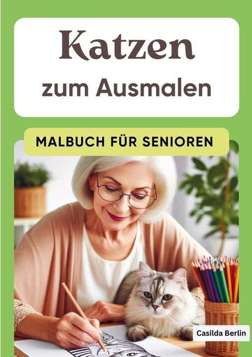 Produktbild Katzen zum Ausmalen - Malbuch für Senioren