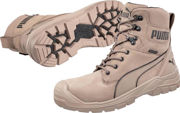 Productafbeelding Puma Veiligheidsschoen CONQUEST STONE HIGH maat 43 stone S3 CI HI HRO SRC DIN EN ISO 20345 nubuck leer (S3, 43)