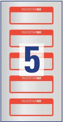 Produktbild Avery Inventaretiketten aus silberner Polyester-Folie