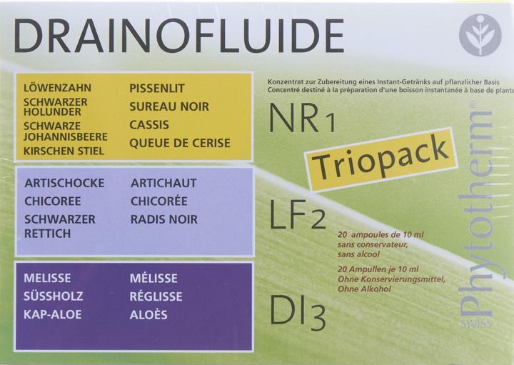 Nährwerte und Zutaten Drainofluid Drainofluide (3 Stück, Flüssigkeit, 1095 g)