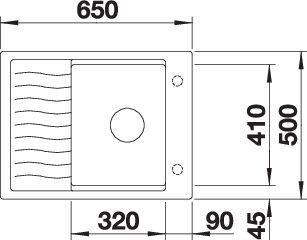 Produktbild Blanco Elon 45 S (Einbauspüle, 50 cm, 65 cm)