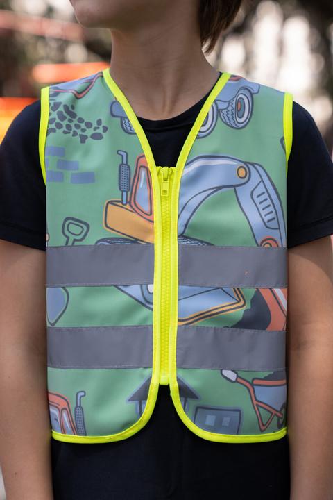 Produktbild Korntex Kinder Warnweste Working Heroes Hellgrün/Baustelle CO2 Neutral S EN 17353 ® ACTWORCON (S)