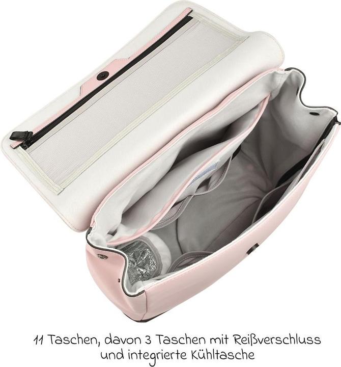 Actual product image Beaba Oslo changing rucksack - dusky pink