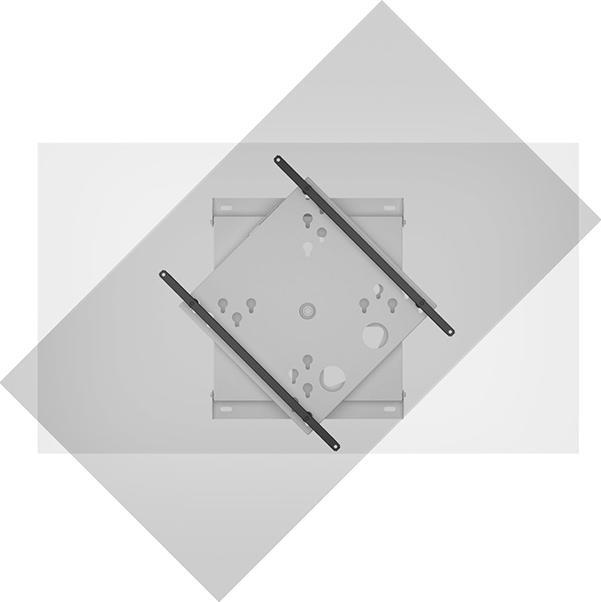 Actual product image Multibrackets Wall bracket 50-95", metal, 360° rotation, white (Wall, 95", 50 kg)