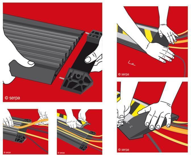 Produktbild Serpa Kabelbrücken B25 EasyLoader Max HD, Deckel aus Alu (Kabelbrücke, 150 cm)