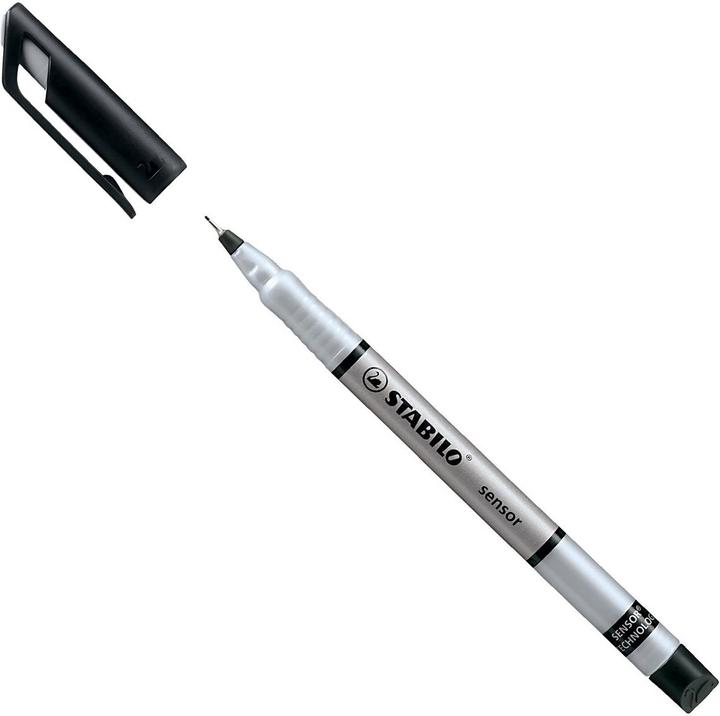 Image du produit STABILO SENSOR F Finliner avec taille-crayon à ressort (Noir, 1 x)