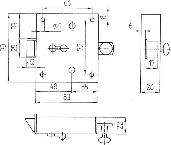 Actual product image Bever Gate latches with 2 keys, galvanised steel (Door set)