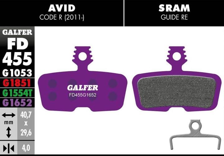 Galfer Bike Avid Code R 2011 - Guide Re