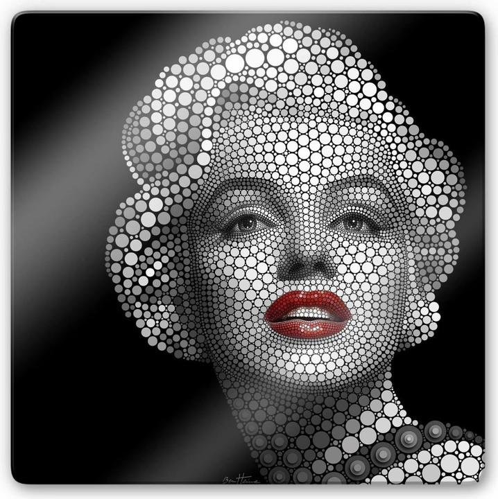 Produktbild Trenddeko Ben Heine - Circlism: Marilyn Monroe (50 x 50 cm)