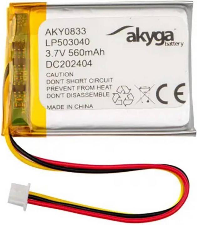 Immagine prodotto Akyga LP503040 Akkupack x Spezial-Akku LiPo 3.7 V 560 mAh (3.70 V, 560 mAh)
