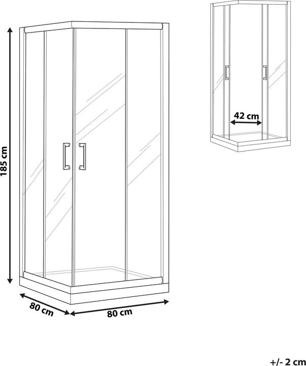 Actual product image Beliani Tela (80 cm, 80 cm, 185 cm)