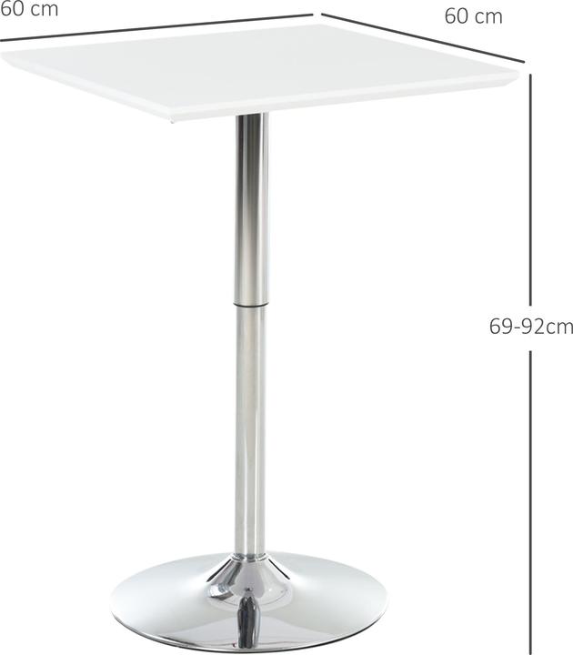 Produktbild Homcom Bistrotisch höhenverstellbar (60 x 60 x 92 cm)