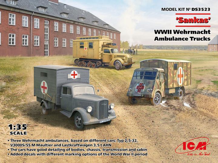 Produktbild ICM 'Sankas' WWII Wehrmacht Ambulance Trucks