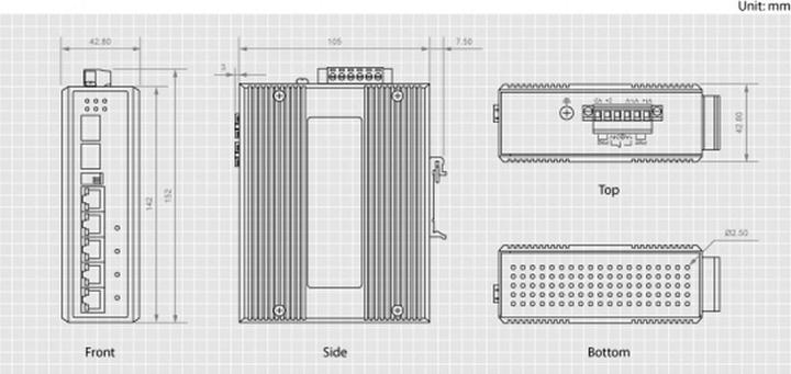Produktbild LevelOne IES-0600: 5Port Switch, 4x PoE (6 Ports)