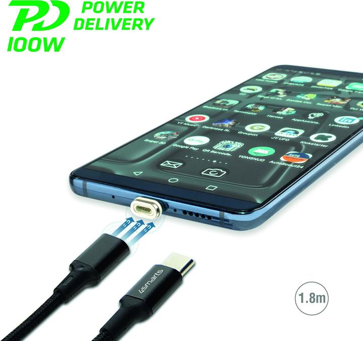 Produktbild 4smarts USB C – USB C (1.80 m, USB 2.0)