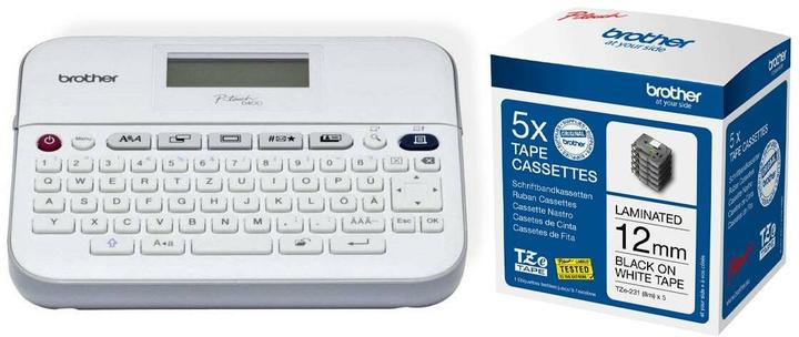 Actual product image Brother PT-D400BP + 5 free label tapes