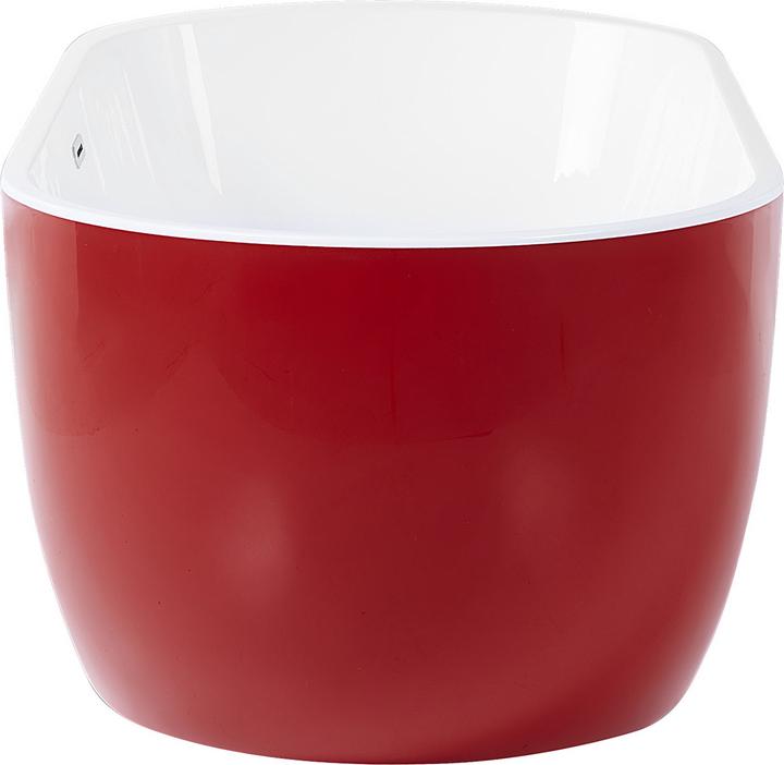 Produktbild Beliani Badewanne freistehend rot oval 170 x 80 cm NEVIS (220 l, 80 cm)