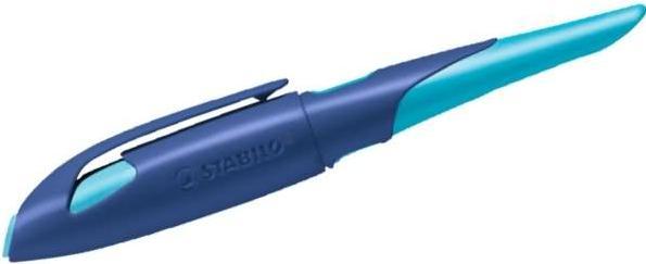 Immagine prodotto STABILO EASYbirdy penna stilografica ergonomica per la scuola con pennino per principianti per destrorsi (Azzurro, Midnight Blue, 1 x)