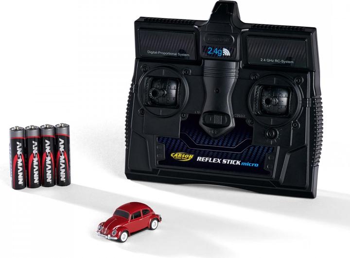 Immagine prodotto Carson 1:87 VW Maggiolino rosso 2.4G 100% RTR (RTR pronto all'uso)