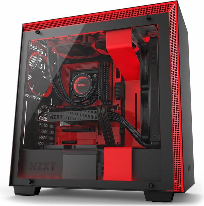 Produktbild NZXT H700i - Red (ATX, mATX, Mini-ITX, E-ATX)