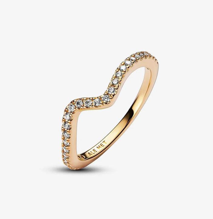 Actual product image Pandora Sparkling Wave Ring (52)