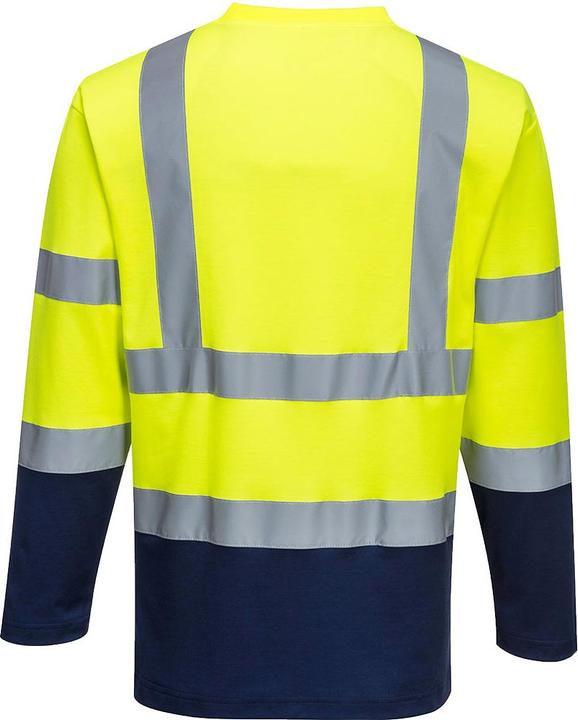 Immagine prodotto Portwest Maglietta a maniche lunghe da uomo in cotone a contrasto High-Vis Comfort (M)