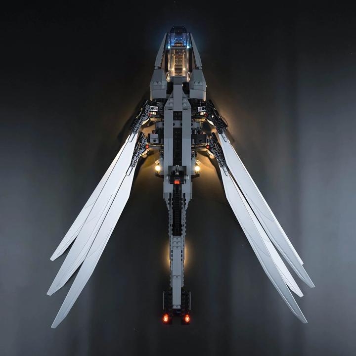 Actual product image BrickBling LED light set for LEGO Dune Atreides Royal Ornithopter (10327) incl. remote control