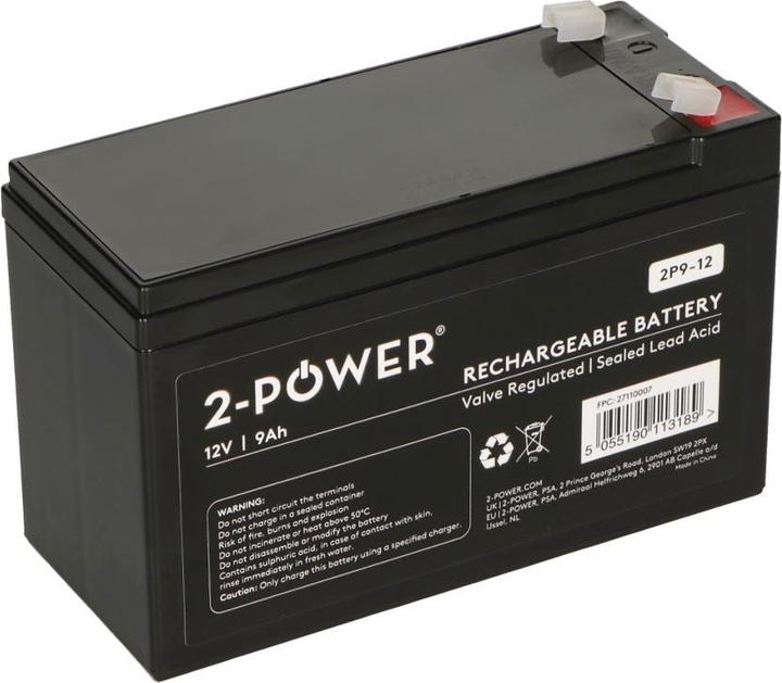 Actual product image 2-Power 12V 9Ah VRLA Battery