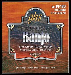 Produktbild GHS PF 180 5-Str. Banjo String St. Steel (5 x, Banjo, 0.00")