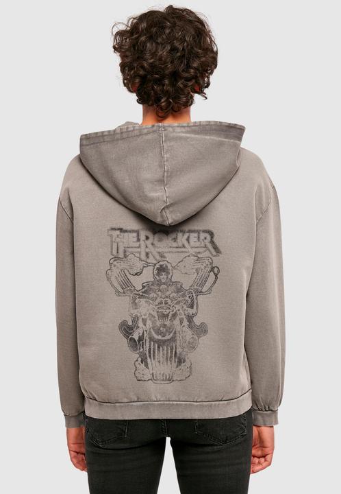 Immagine prodotto Merchcode Donna Thin Lizzy - Felpa con cappuccio con logo Rocker lavata con acido - 160941 (M)