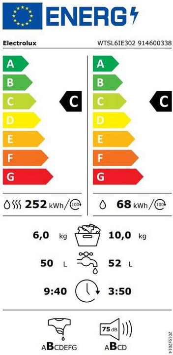 Energie-Label Electrolux WTSL6IE302